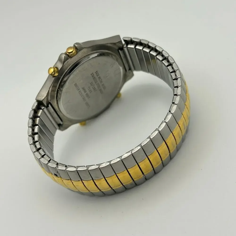 Armitron Pro-All-Sport Silver-gold Analong Digital Men’s Watch New Battery